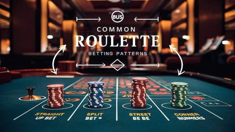 Minh họa chi tiết các kiểu đặt cược phổ biến trong Roulette 8US